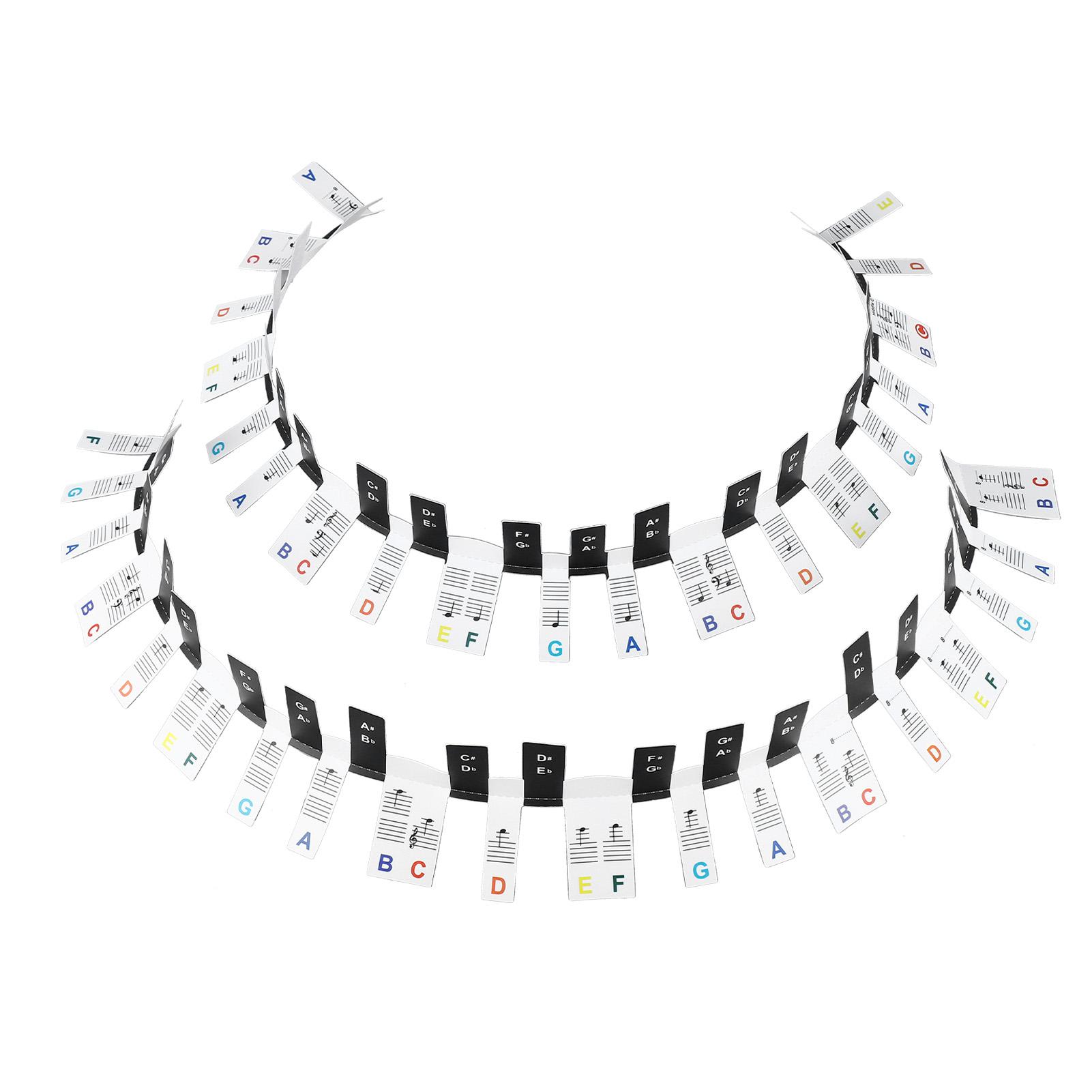 

Съемная 88-клавишная фортепианная клавиатура с этикетками для нот, красочные наклейки с буквами для начинающих детей