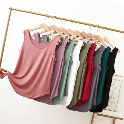 XL To 6XL Modal O-Neck Tank Tops Summer Women's Camisole Thin Loose Sleeveless T-shirt Solid Color Tee Top Large Size