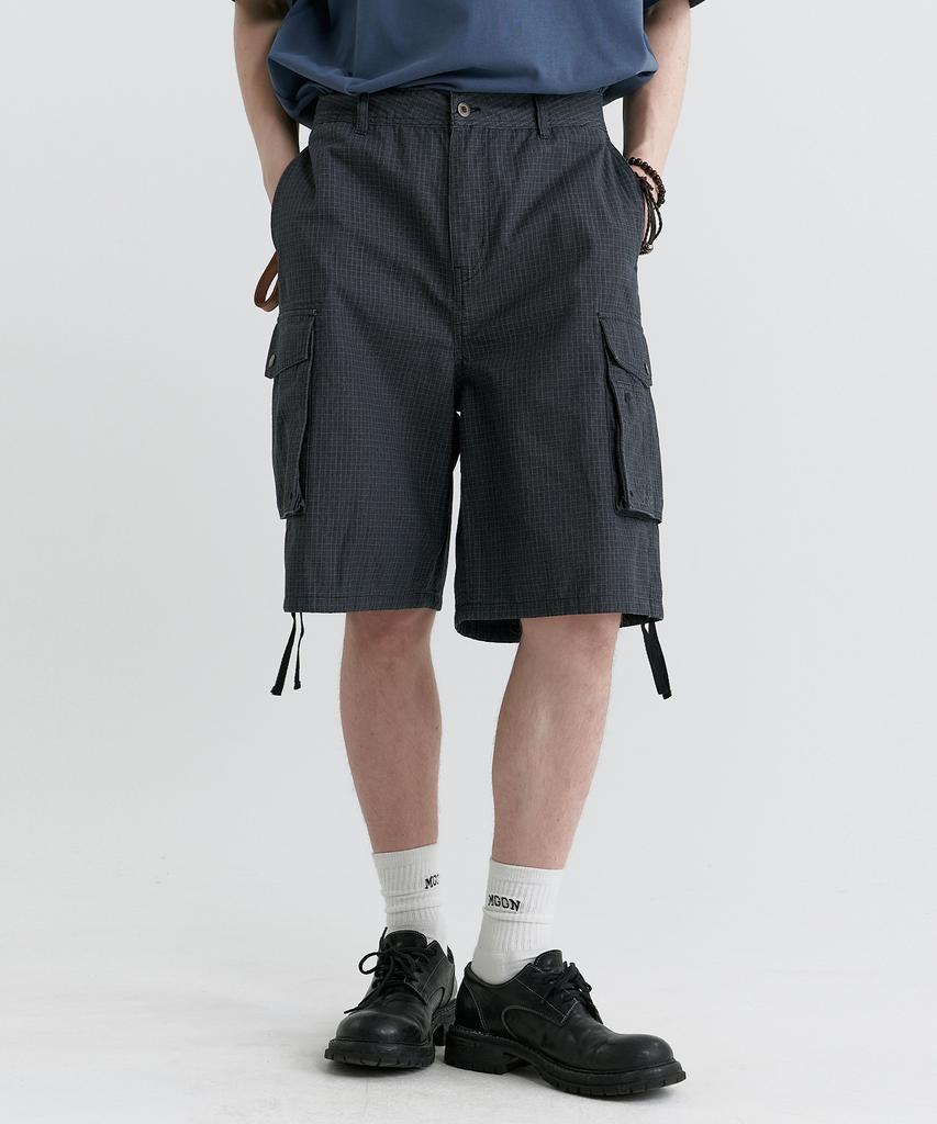 MAGOODGAN Bernard 4917 Big Pocket Cargo Dark Grey Bermuda Shorts