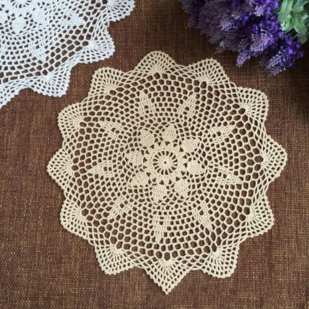 Brand New Doily Table Cloth Mat 40cm/15.74inch Flower Print