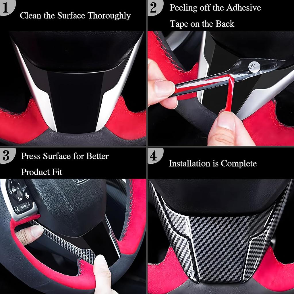 Carbon Fiber Style Interior Door Panel Molding Trim Door Cover Compatible with Hyundai Elantra N 2022-2025 Elantra N Line CN7 2021-2025 Automotive