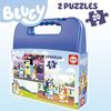 Puzzle - EDUCA - Puzzle Bluey - Ensemble de 2 Puzzles - 20 pièces - Carton recyclé