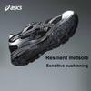 Asics Running Kids Contana Trendy Comfortable Non-Slip Breathable Low-Top Running Shoes Unisex Sneaker Black Silver 1014A371-001