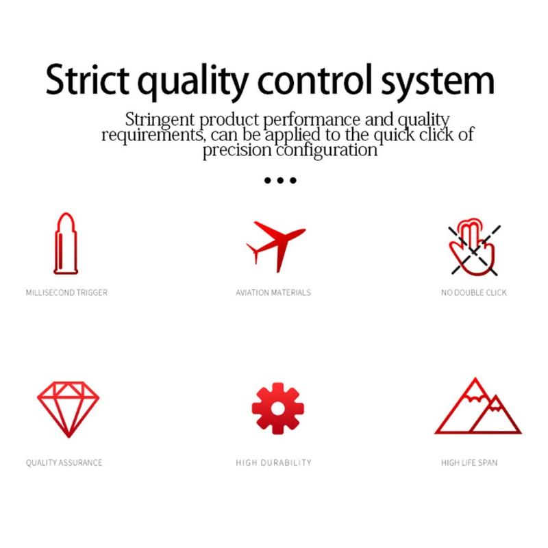 Mouse Micro Switch Replacement Parts Gold Contactor 80 Million Click Life Gaming Mouse Micro Button 3 Pin Black Dot 4pcs