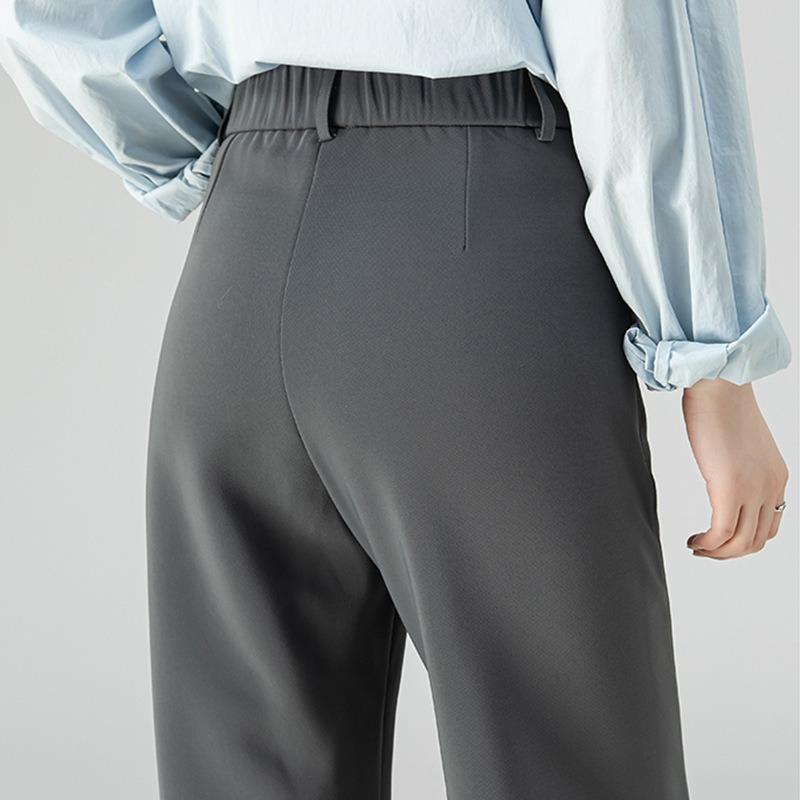 Narrow Suit Wide-leg Pants Women's New Spring and Summer Large-size Versatile High-waisted Loose Straight Casual Pants