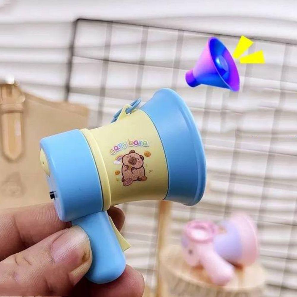 Cartoon Capybara Music Trumpet Key Chain Recording Handheld Speakers Toy  Friend Gift