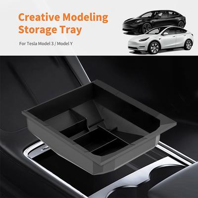 Für Tesla Model 3 Y 2024 2024 2024 Zubehör Auto Mittelkonsolen-Organizer ABS Aufbewahrungsbox Auto Innenraum Autozubehör