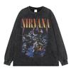 2025 Nirvana Vintage Retro Washed Long Sleeve Tee