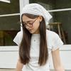 LAYERED HAIR BANDANA SCARF_WHITE