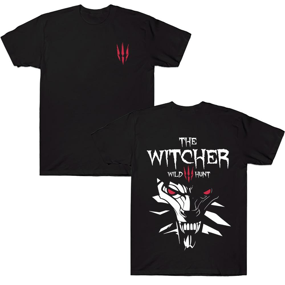 

Witcher Blades Tee The Witcher Graphic Print T Shirts Hot Game Unisex Comfortable Clothing Summer Cotton O-neck Short Sleeve Tee XS чёрный