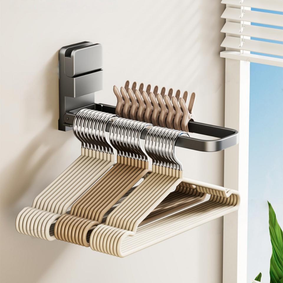 Afneembaar Handdoekenrek Ruimtebesparend Rek Compact Ontwerp Beschadigingsvrije Verwijdering Eenvoudige Installatie Vochtbestendig Materiaal