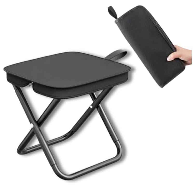 

[APAGAI] Integrated storage type folding chair put in backpack compact lightweight small size Thin Load capacity 100kg carry mini size outdoor chair