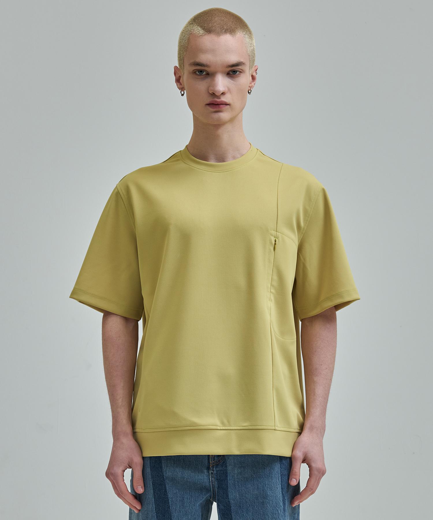 Zensai Zipper Pocket T-Shirt Mustard Mustard/S