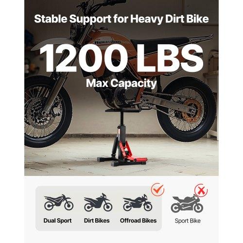 VEVOR Dirt Bike Lift Stand, Motorcycle Jack Lift Stand 1200lbs Capacity and Hydraulic Lift Operation