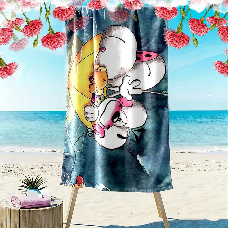 Diddl the Jumping Mouse2 Print Beach Towel, Large Soft Quick Dry Towel for Beach Camping Swimming
