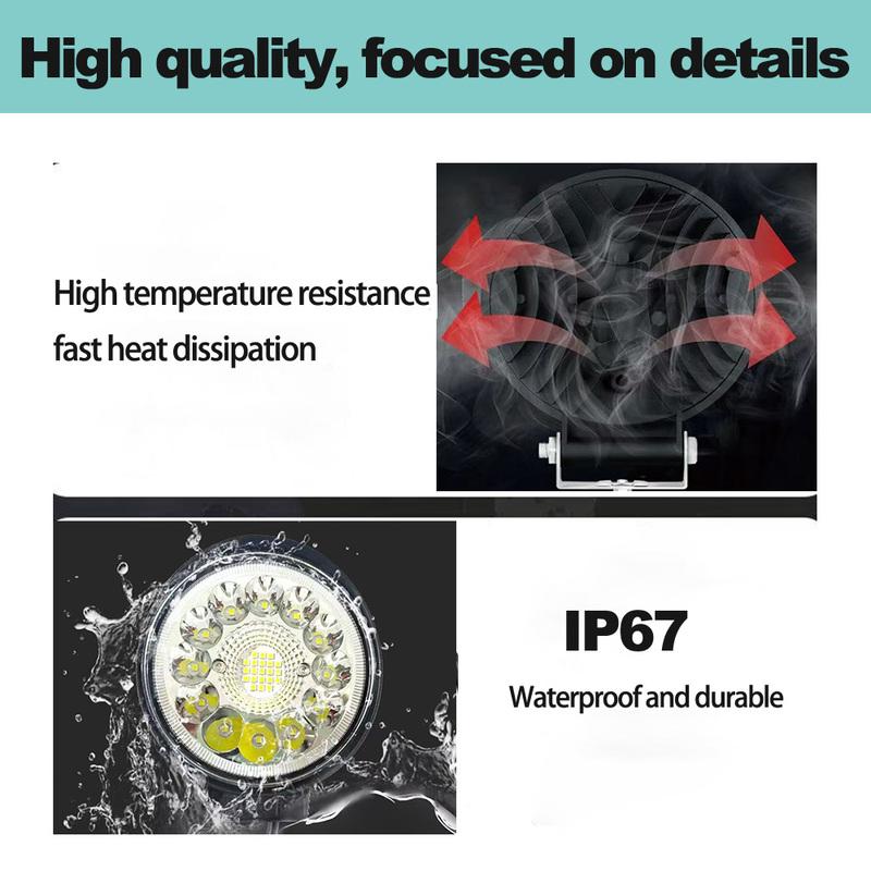 Auto Work Light 99W Led Light Round Square LED Offroad LED Bar 4 Inch Spot Flood Fog Lamp12-24V Off Road 4x4 Barra LED Headlight