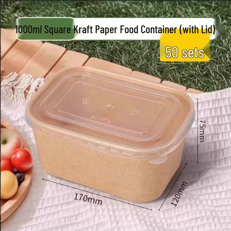 Qiwai Disposable Rice Husk Bowls with Lids