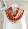 Silk Scarf Female Versatile Spring and Autumn Small Square Scarf Female Fashion Foreign Style Scarf Scarf Neck Protection Teacher Staff Gift Silk