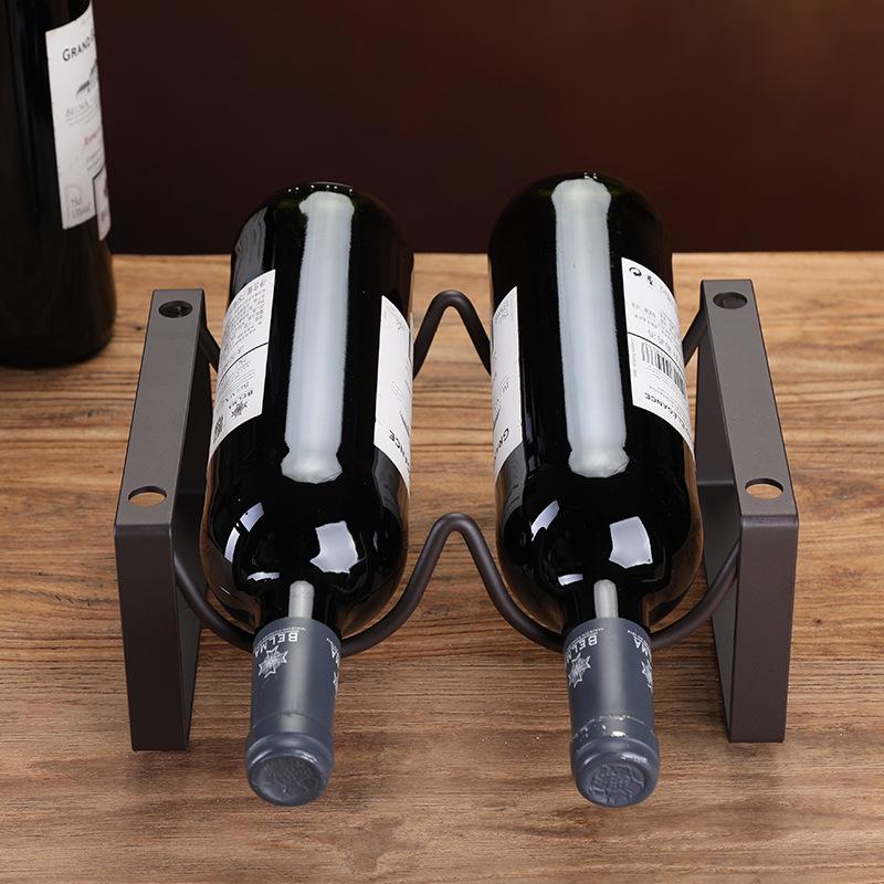 Stackable Iron Wine Rack - Modern Creative Display for Multiple Bottles