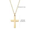18K Gold Mini Stainless Steel Polished Cross Necklace for Women