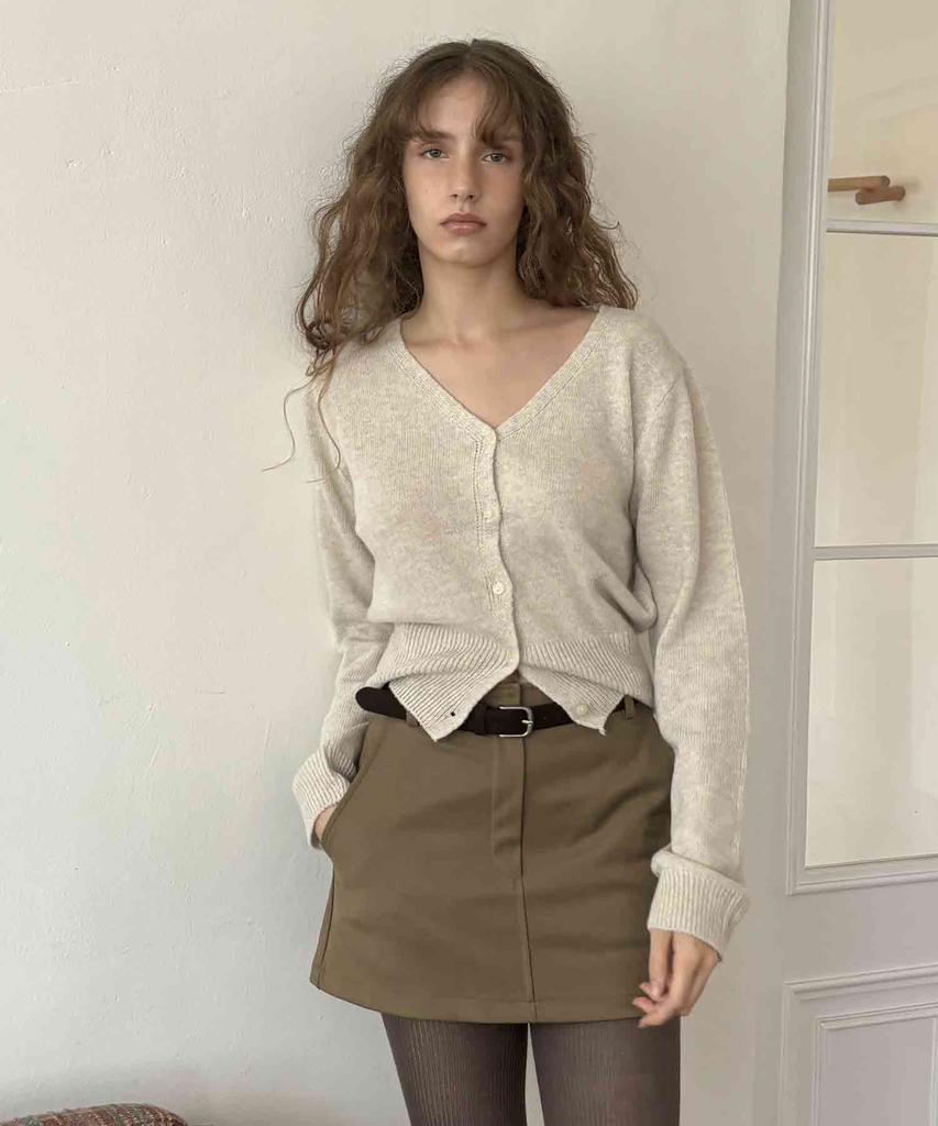 Delidi Delude Basic Cardigan (Oat Meal)