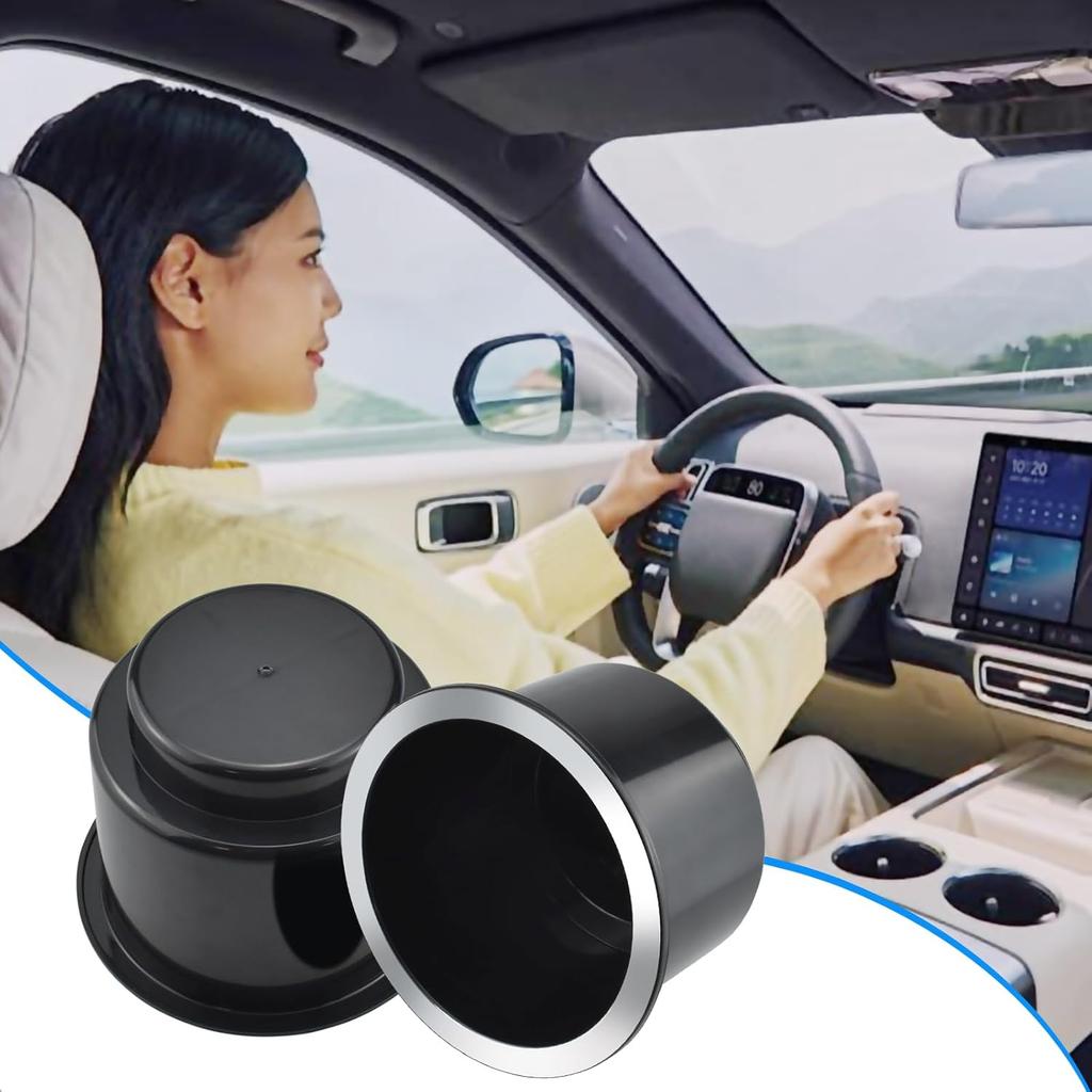 SDTC Tech Black Sofa Cup Holder, Ert Universal Cup Drink Holde For RV Boats, Cars, Sofas And Golf Carts (2-Piece)