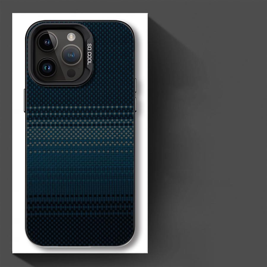 Cool Carbon Fiber Pattern Case for iPhone 17 Pro Max 16 15 11 12 Pro Air 14 Plus 13 Phone Cover