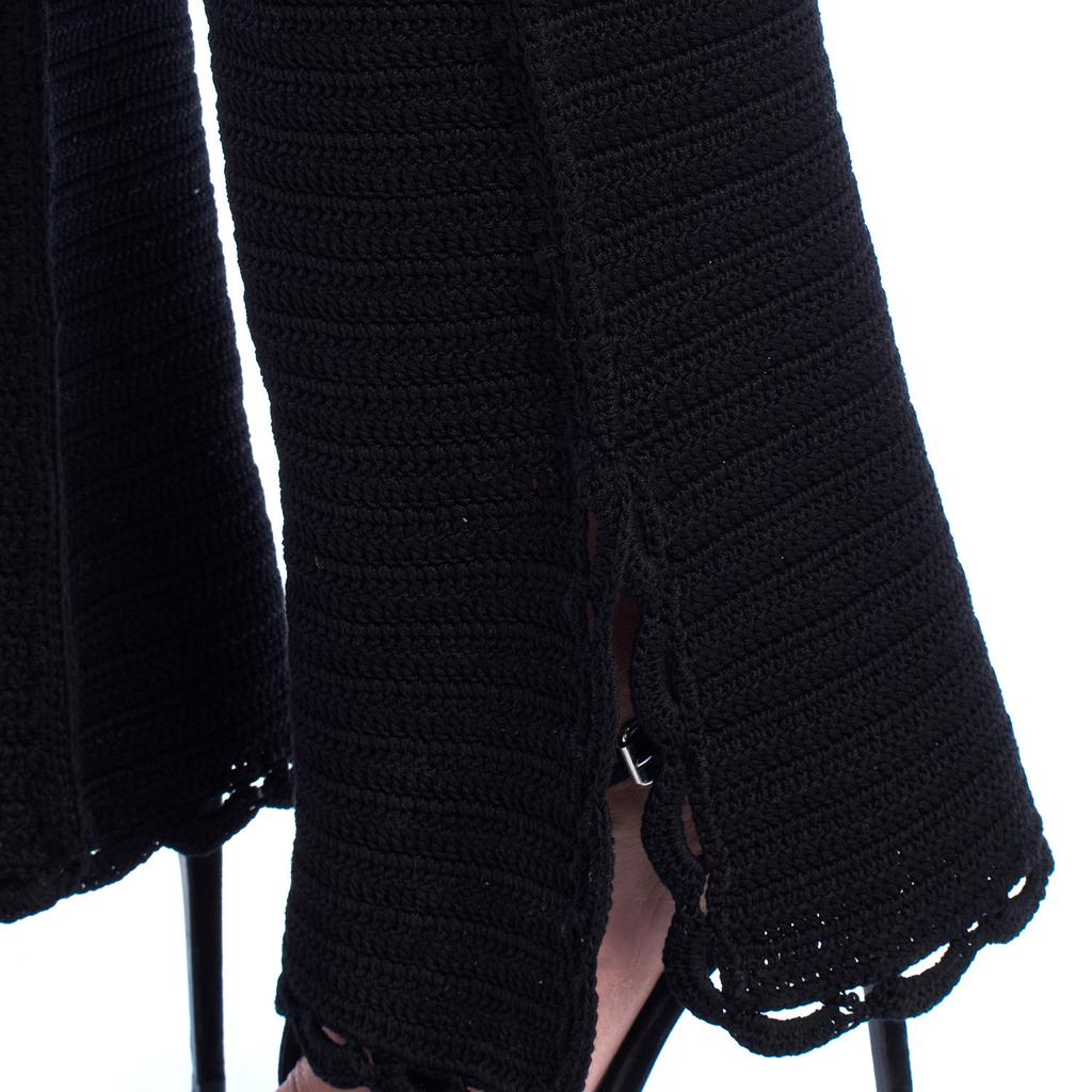 KWPA00024 Women's Openwork Knit Flare Pants