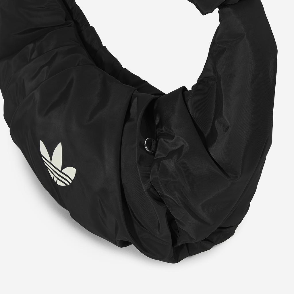 Adidas Originals Trefoil 8L Minimalist Casual Versatile Recycled Polyester Cloud Shoulder Bag Women Shoulder Bag Black KA9271