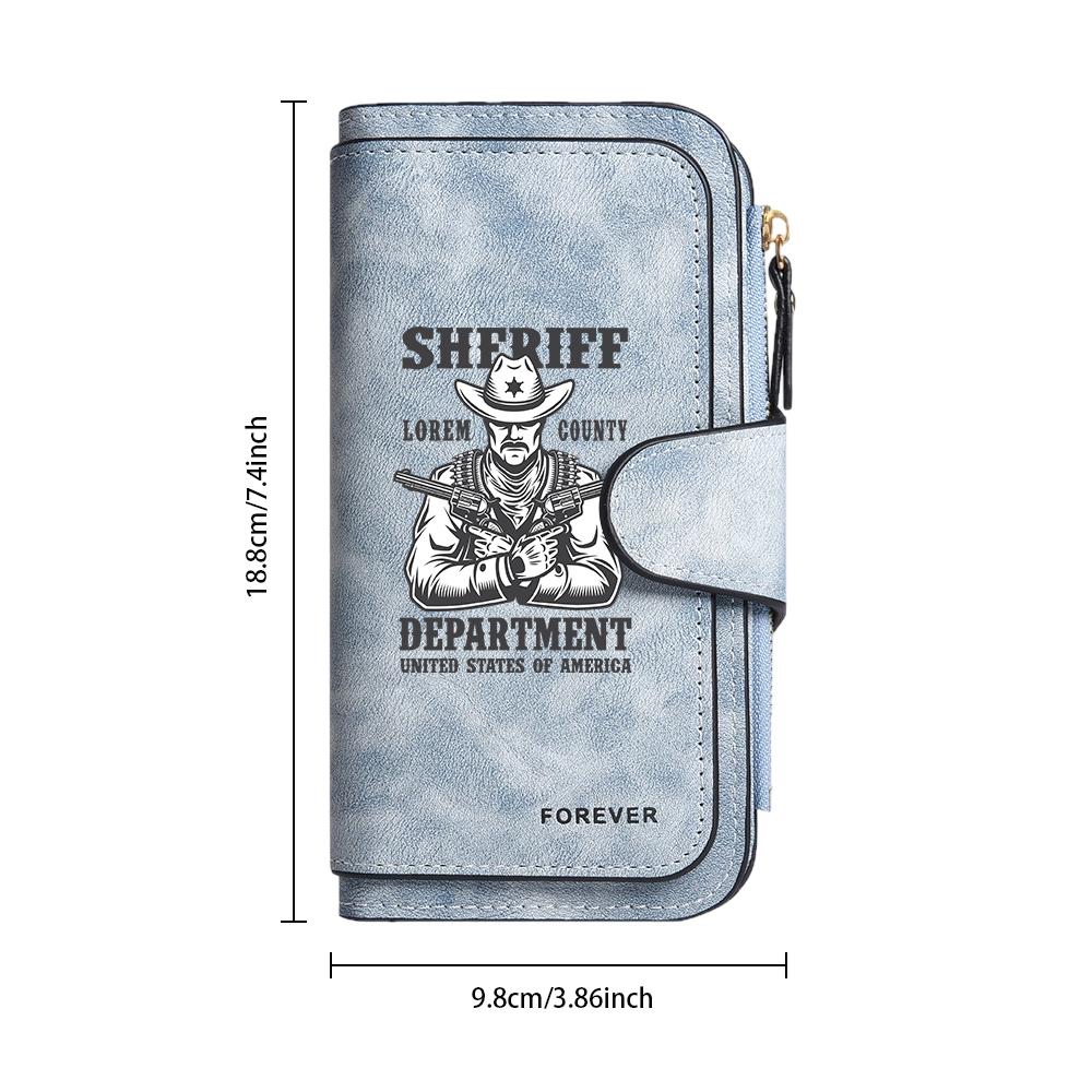 Cowboy Printed Long Wallet Forever Portable Card Holder Fashion Purse