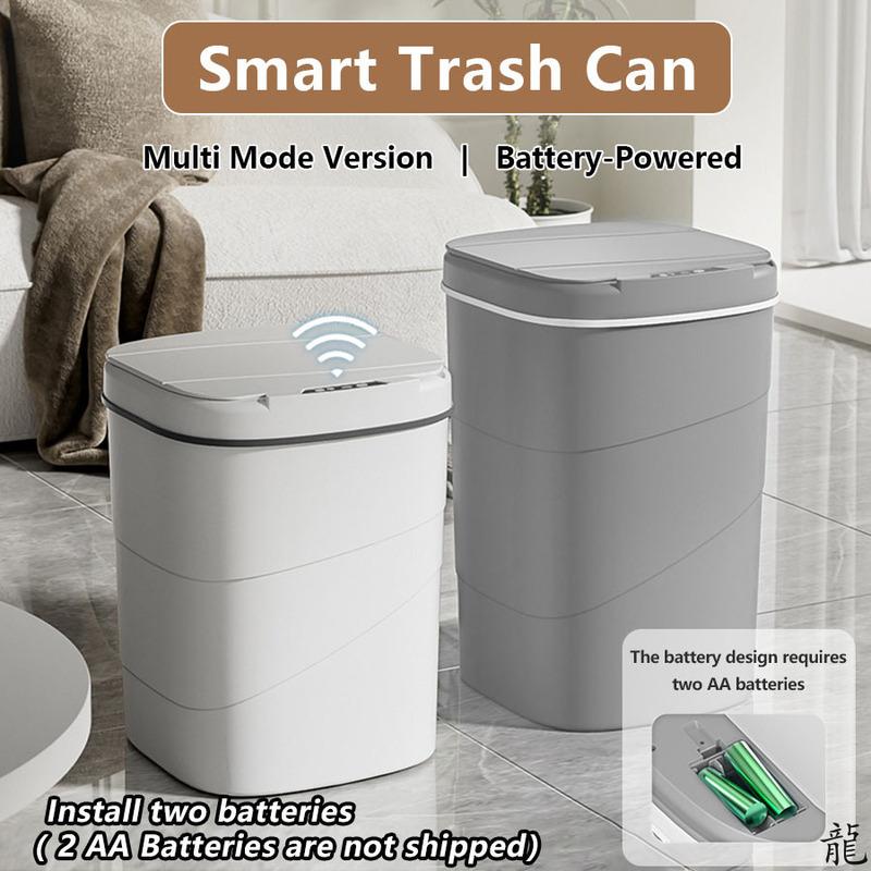 Smart Sensor Touchless Automatic Closing Trash Can Battery Powered for Bathroom House Office