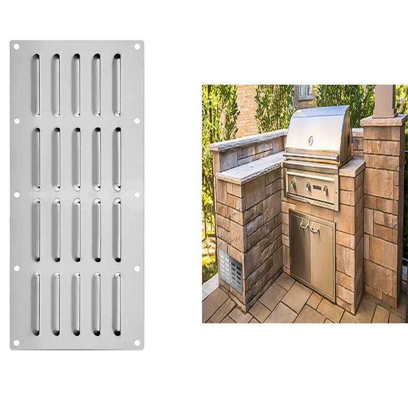 Stainless Steel Ventilation Panel Decorative Stove Exhaust Panel For Brick Stoves And Outdoor Kitchens