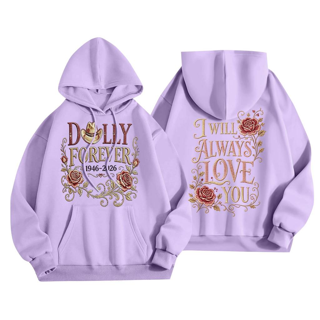 Women's Casual Loose Fit Hoodie with Letter Graphic