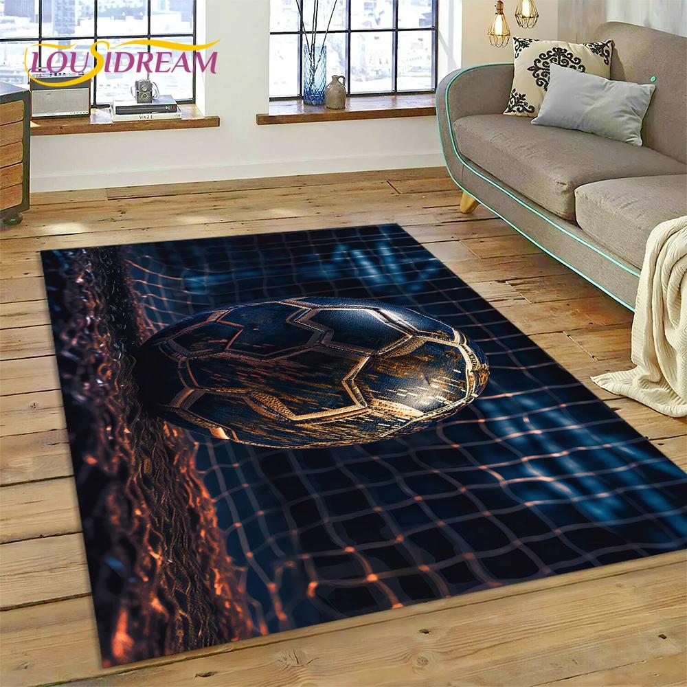 3D-Teppich mit Fußballfeld für Schlafzimmer, Wohnzimmer, Sofa-Dekoration, Kinderspiel, große Dekoration, Bodenmatte, Geschenk