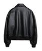 Doffjason Oversized Phantom Leather Jacket Black