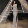Sexy Night Dress, Evening Dress with Sleeves, SPA Foot Massage K-song Club, Soft Massage Technician, Working Clothes Look Thin