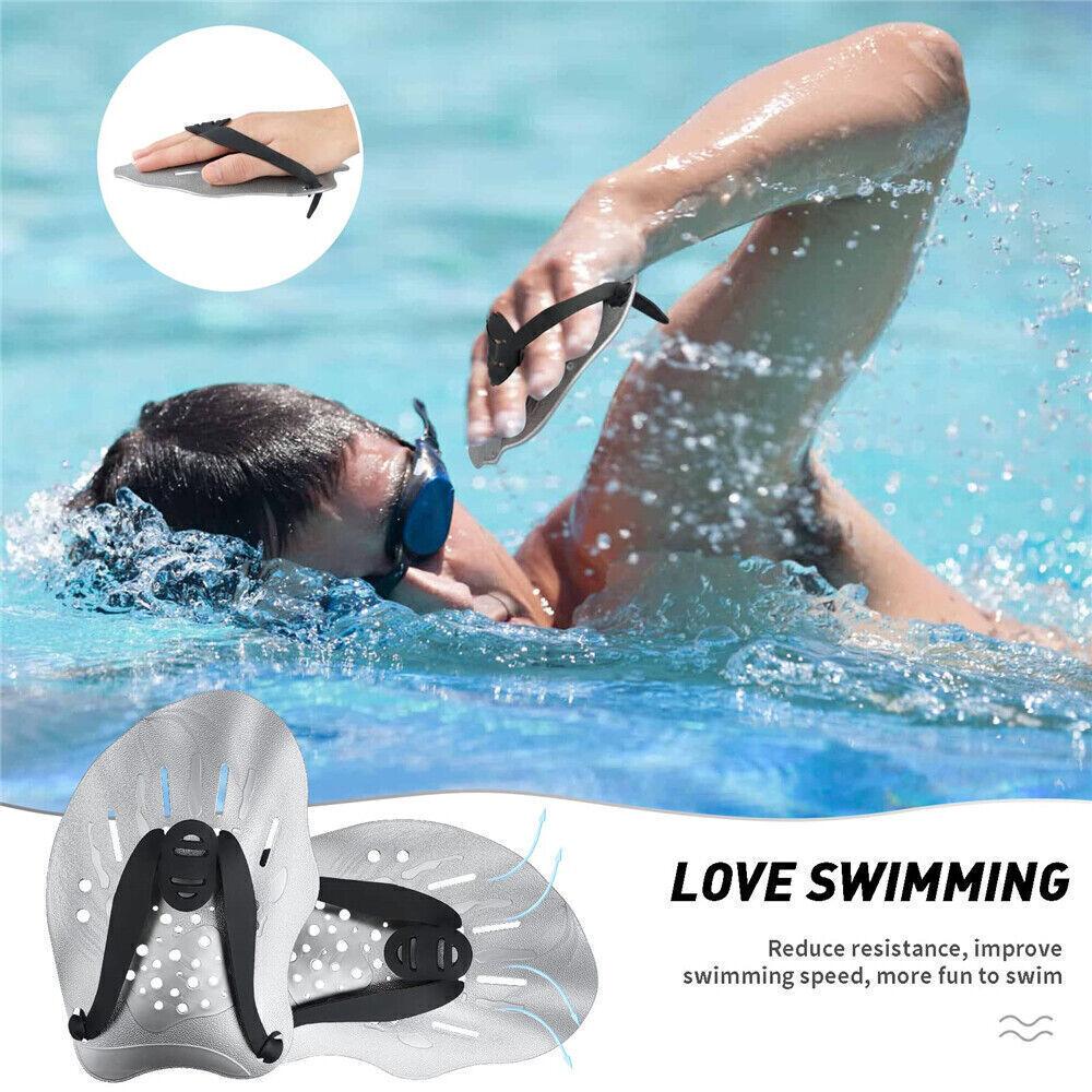 Aquatic Gloves Webbed Swimming Training Hand Paddles Water Swim Training Paddle