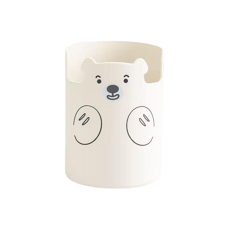 Little Bear Pen Holder: Cute & Simple Desktop Stationery and Makeup Brush Organizer, Mobile Phone Stand
