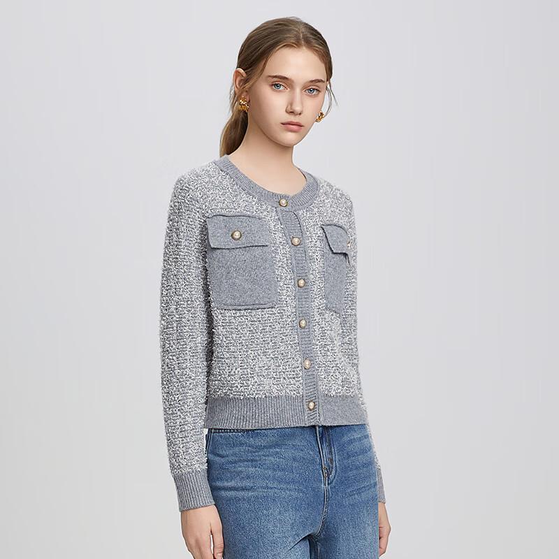 

Shetu Women s Casual Round Neck Knit Cardigan S