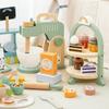 Kids' Wooden Coffee Maker & Mixer: Pretend Kitchen Playset for Early Learning & Role-Playing