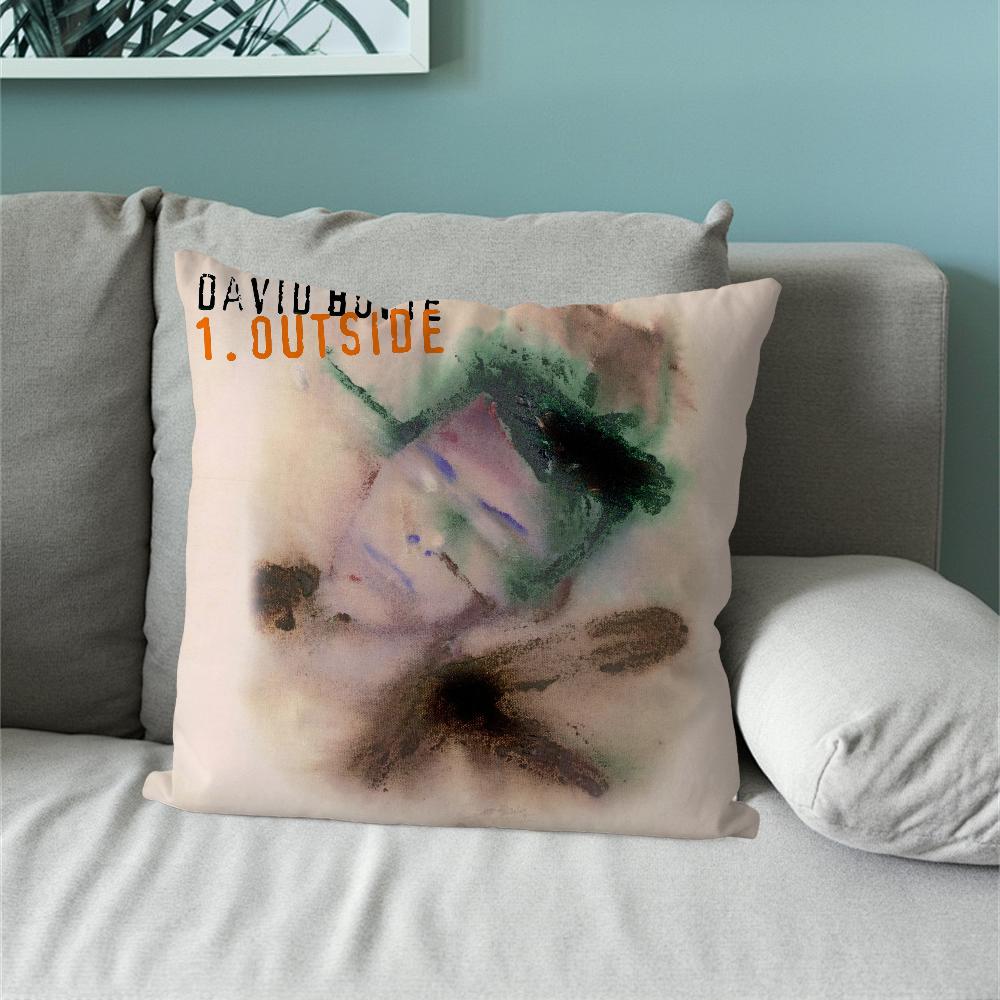 

Singer D-David B-Bowie Pillow Case For Sofa Bedside Table Bedroom Backrest Living Office Cushion Printed Square Multiple 16x16Inch