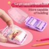 1Pcs Eraser Mini Portable Desktop Eraser Crumb Collectors Manual Desktop Sweeper Vacuum Cleaner Students Gift