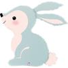 Balon Foliowy Woodland Bunny Blue 68 Cm