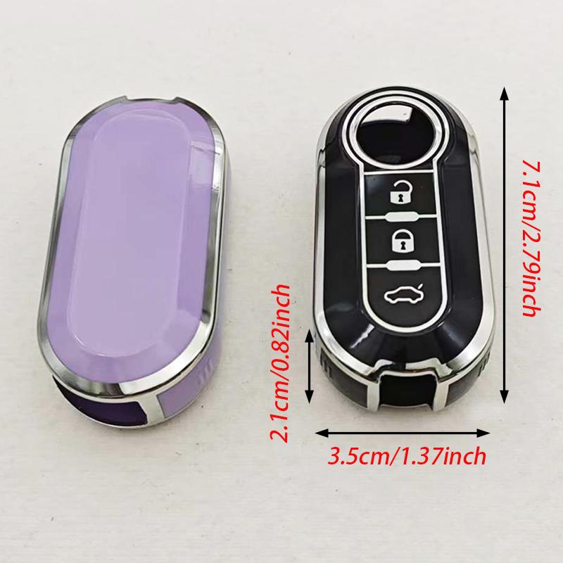 Yeni TPU Araba Çevirme Anahtar Kılıfı Kabuk FIAT 500 Ducato Punto Panda Lancia Musa Citroen Jumper Peugeot Boxer Aksesuarları