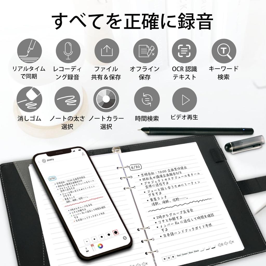 Ophaya a smart pen with an electronic notebook and writing set that digitizes paper It features a digital memo pad with syncing for OCR keyword and