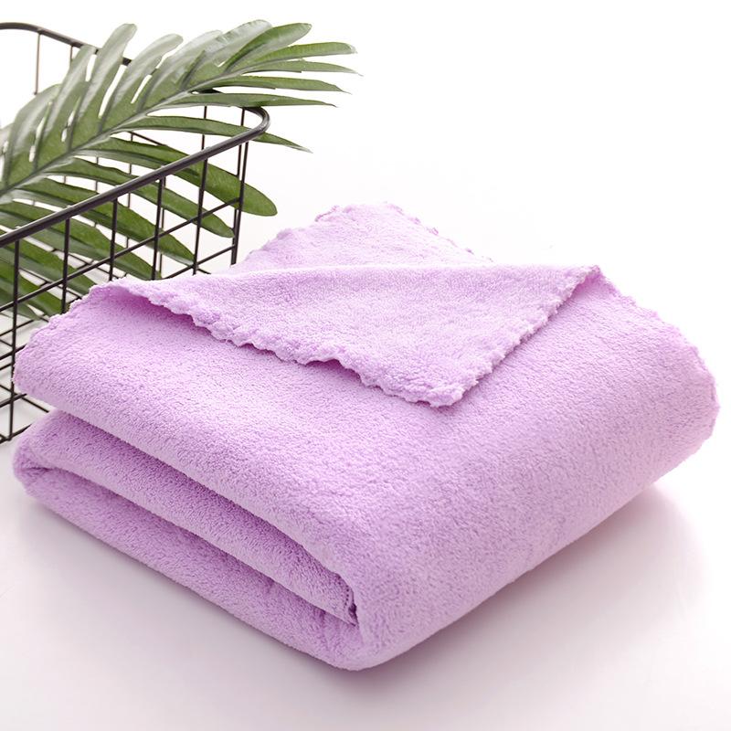Plain-coloured Soft Absorbent Bath Towel