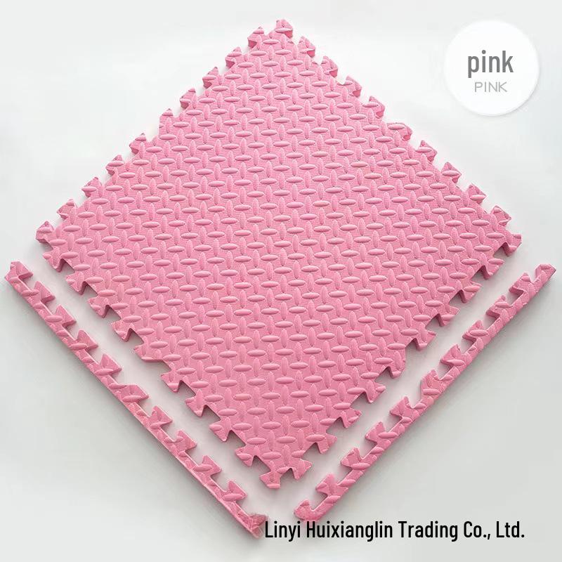 

Утолщенные нескользящие пенные напольные коврики для детской игровой комнаты и дома Leaf Pattern 30x30x1.0CM with Edges розовый