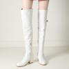 Sexy Over-the-Knee Boots Women 2024 Winter Shoes Fashion High Heels Thigh High Boot Female Black White Waterproof Long Shoes