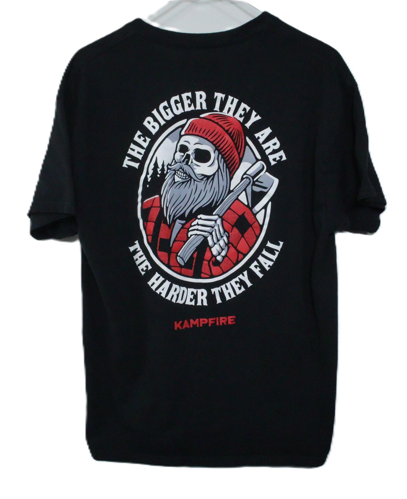 Kampfire - The Bigger They Are Skull Graphic T-Shirt Lg Black T0518 S разноцветный
