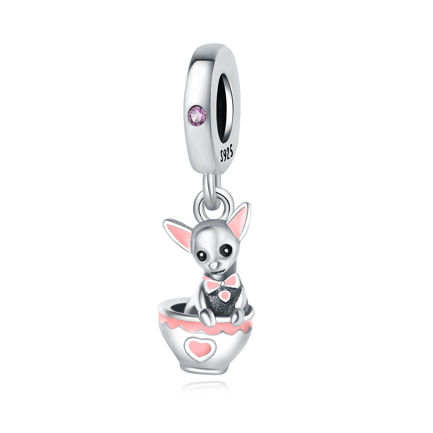 

Bead Charms copper Charm Bead Charms Authentic Pink Tea Cup Claw Print Pendant Bead Charms Compatible With Bracelets Jewellery Diy Women Gift Accessor